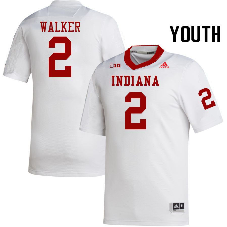 Youth #2 Jailin Walker Indiana Hoosiers College Football Jerseys Stitched-White